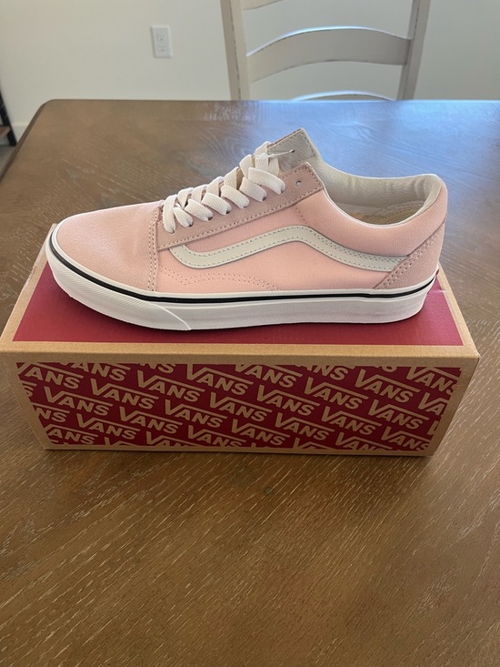 Vans Shoes - Vans Blushing Pink and White Old Skool Boxed Sneakers